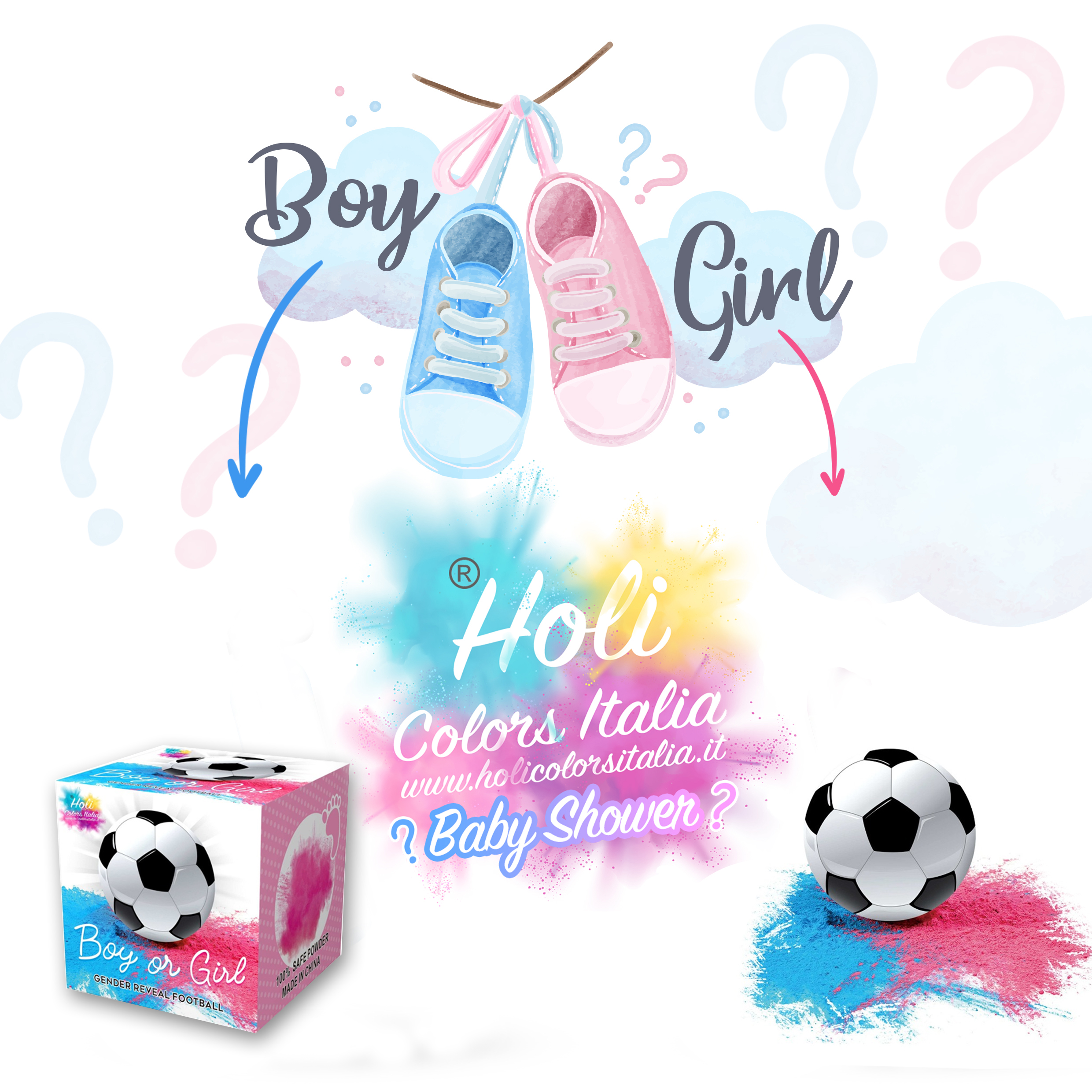 holi ball gender reveal